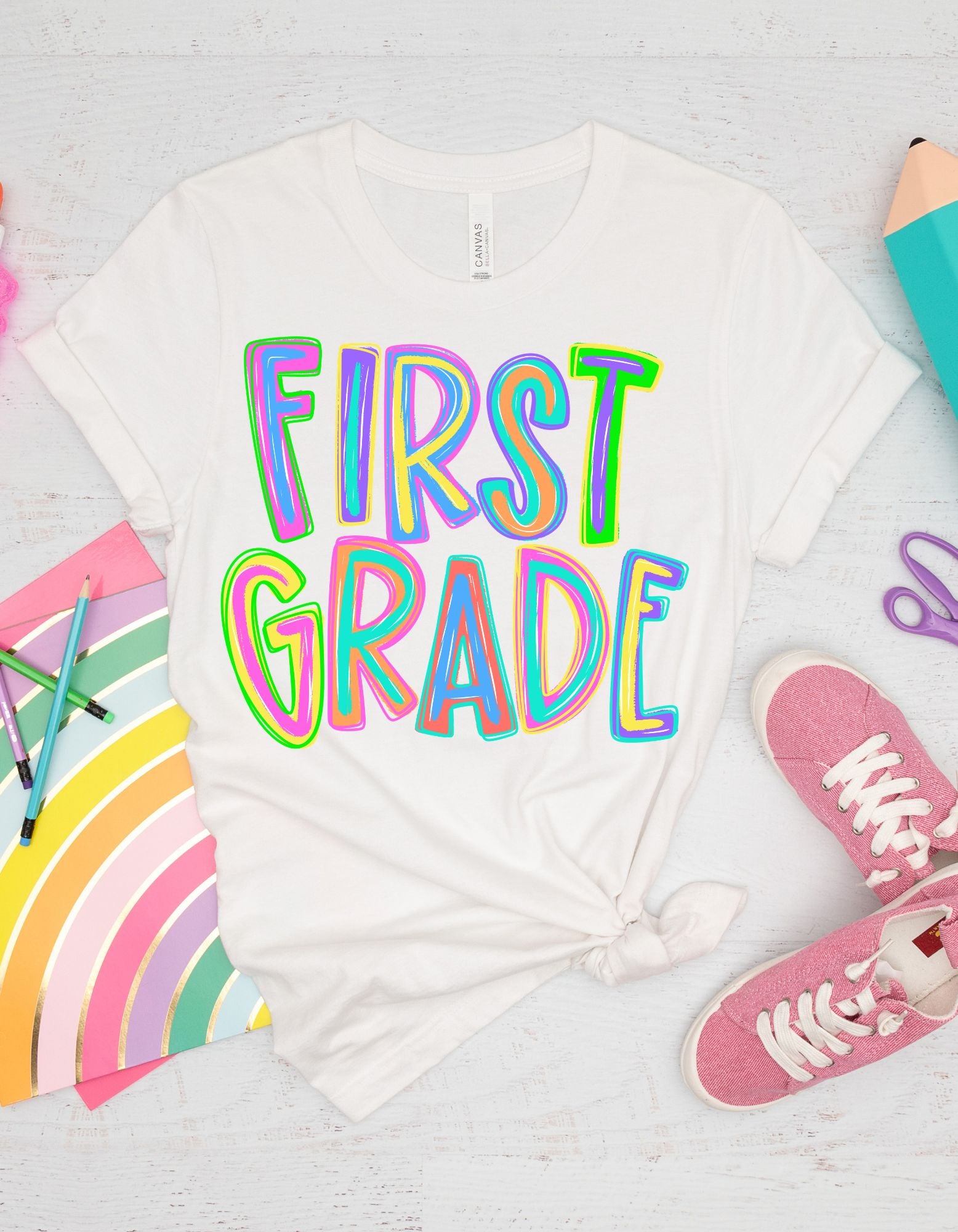 CUSTOM Colorful Grade Level tees